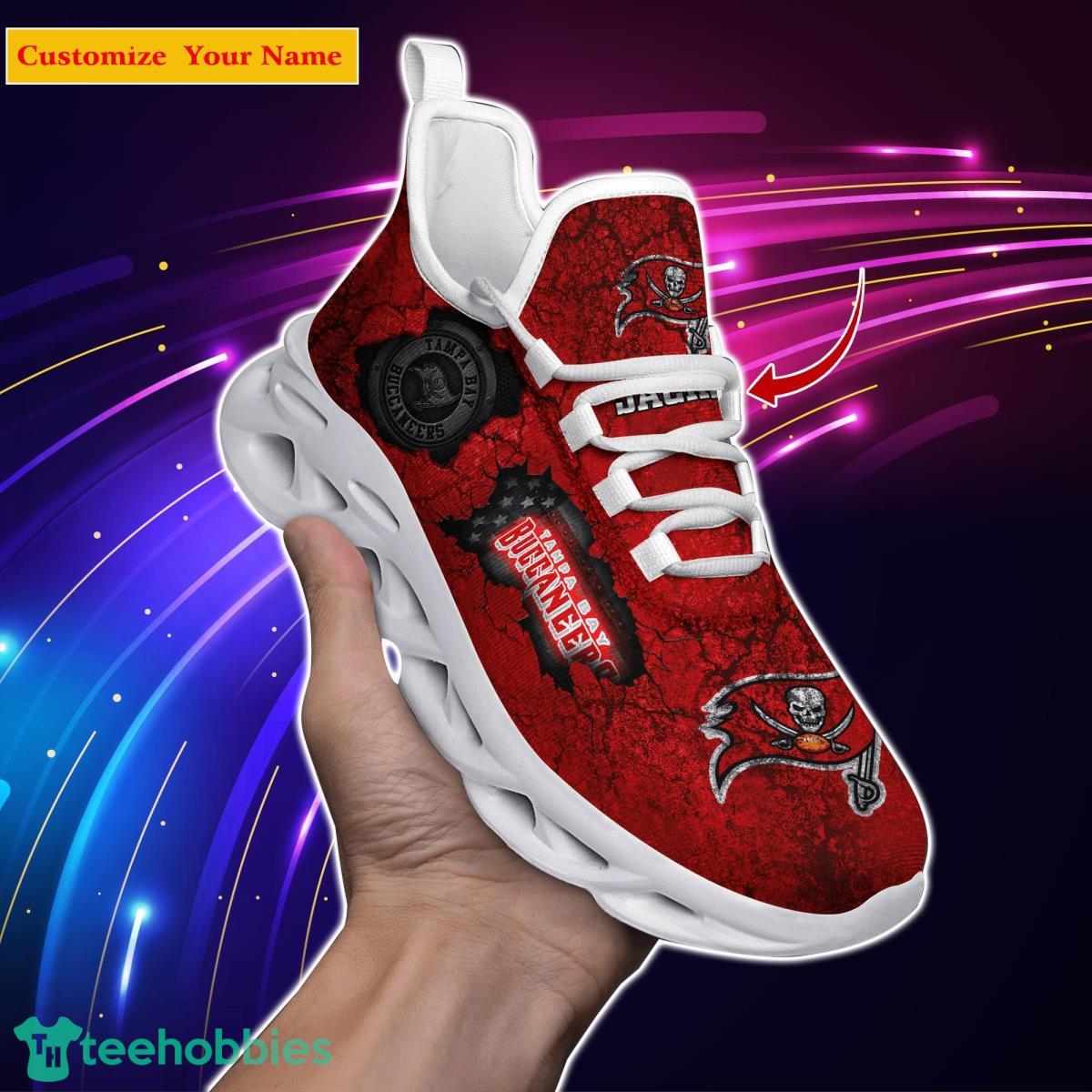 Tampa Bay Buccaneers NFL Custom Name Max Soul Shoes Great Gift For Men Women Fans Product Photo 1