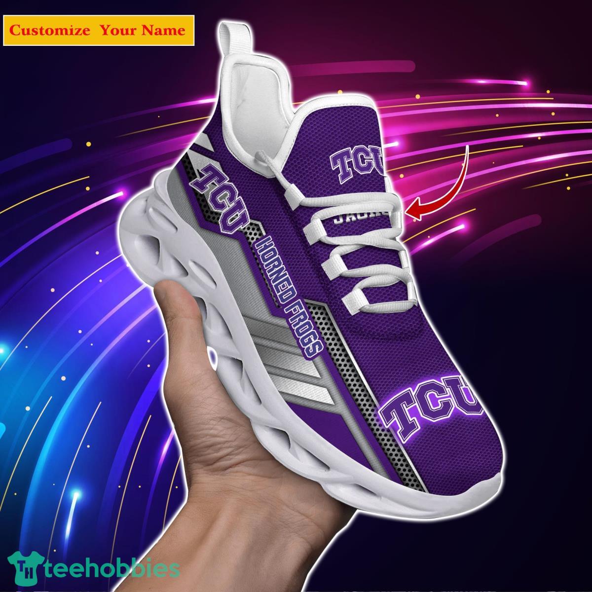 TCU Horned Frogs NCAA1 Custom Name Max Soul Shoes Bet Gift For Men Women Fans Product Photo 1