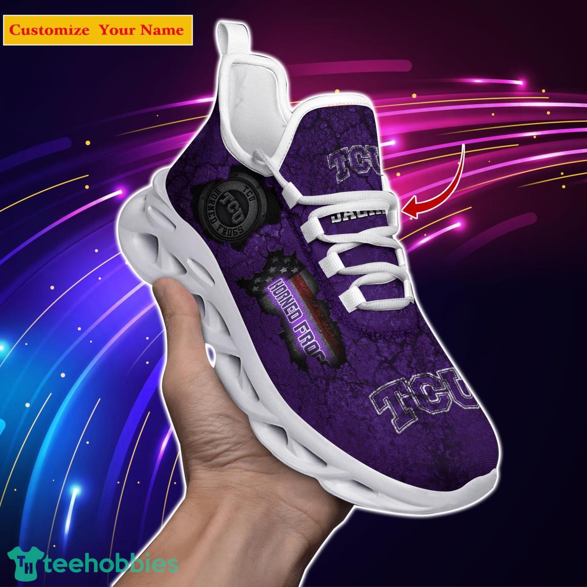 TCU Horned Frogs NCAA1 Custom Name Max Soul Shoes Great Gift For Men Women Fans Product Photo 1