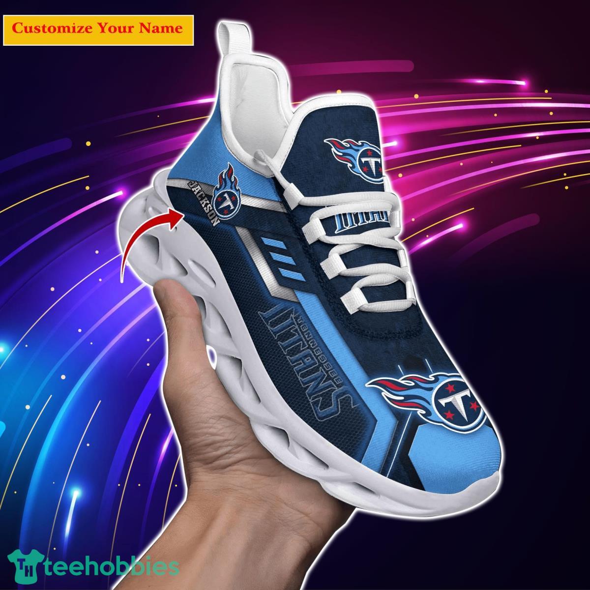 Tennessee Titans NFL Custom Name Max Soul Shoes Impressive Gift For Men Women Fans Product Photo 1