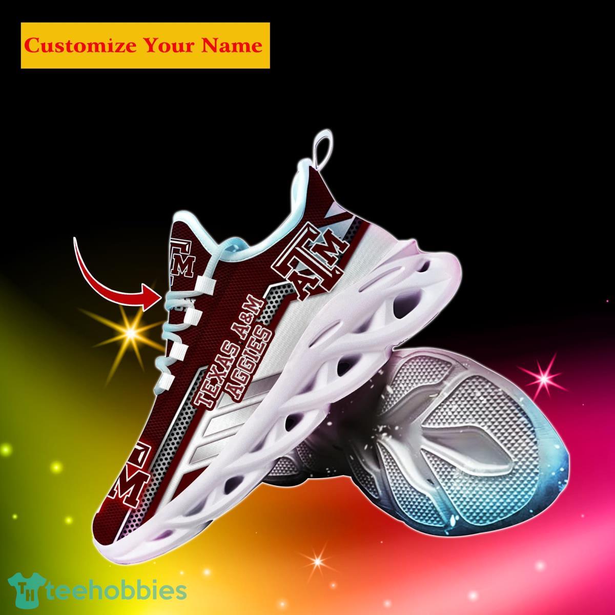 Texas A&ampM Aggies NCAA2 Custom Name Max Soul Shoes Bet Gift For Men Women Fans Product Photo 2