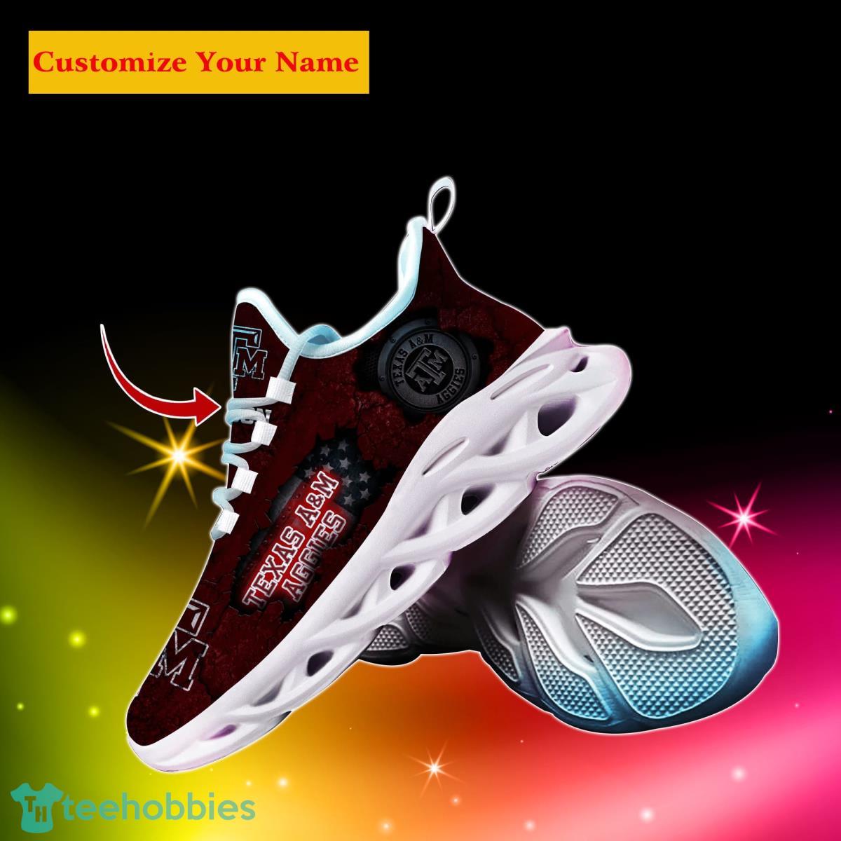 Texas A&ampM Aggies NCAA2 Custom Name Max Soul Shoes Great Gift For Men Women Fans Product Photo 2
