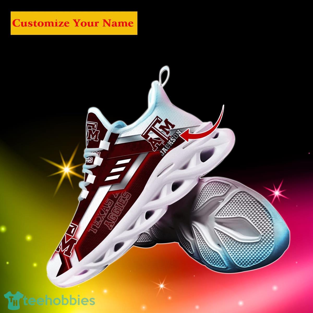 Texas A&ampM Aggies NCAA2 Custom Name Max Soul Shoes Impressive Gift For Men Women Fans Product Photo 2