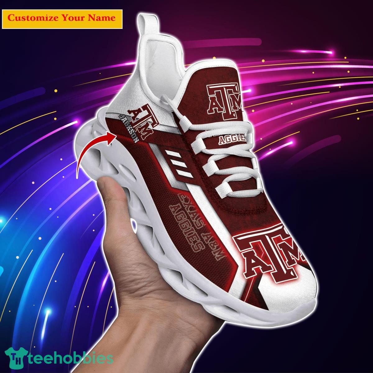 Texas A&ampM Aggies NCAA2 Custom Name Max Soul Shoes Impressive Gift For Men Women Fans Product Photo 1