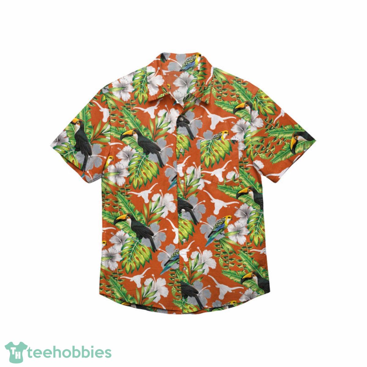 Texas Longhorns NCAA Floral Button Up Shirt Product Photo 1