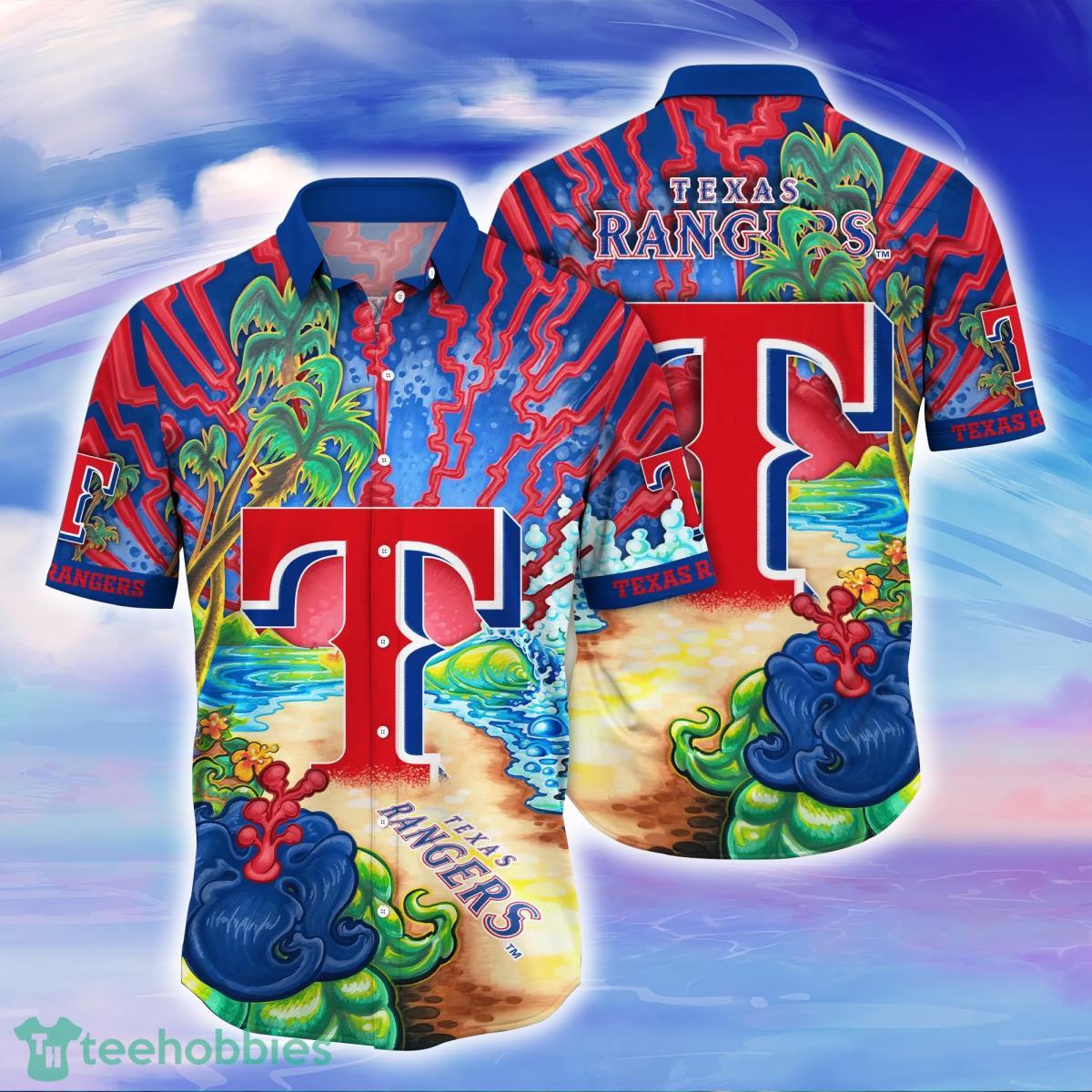 MLB Texas Rangers Logo Hot Hawaiian Shirt Gift For Men And Women