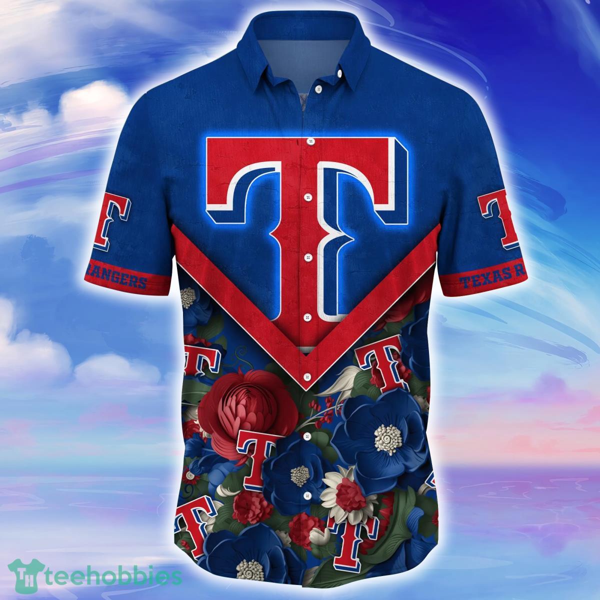 Texas Rangers Vintage Sea Island Pattern Hawaiian Shirt And Shorts Gift For  Summer