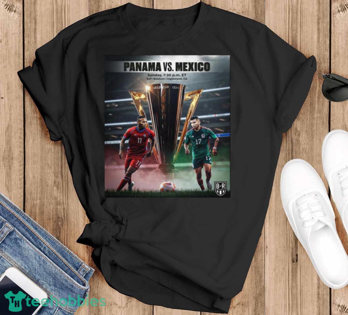 The 2023 Gold Cup Final Is Set Panama Vs Mexico Vintage Shirt - Black T-Shirt