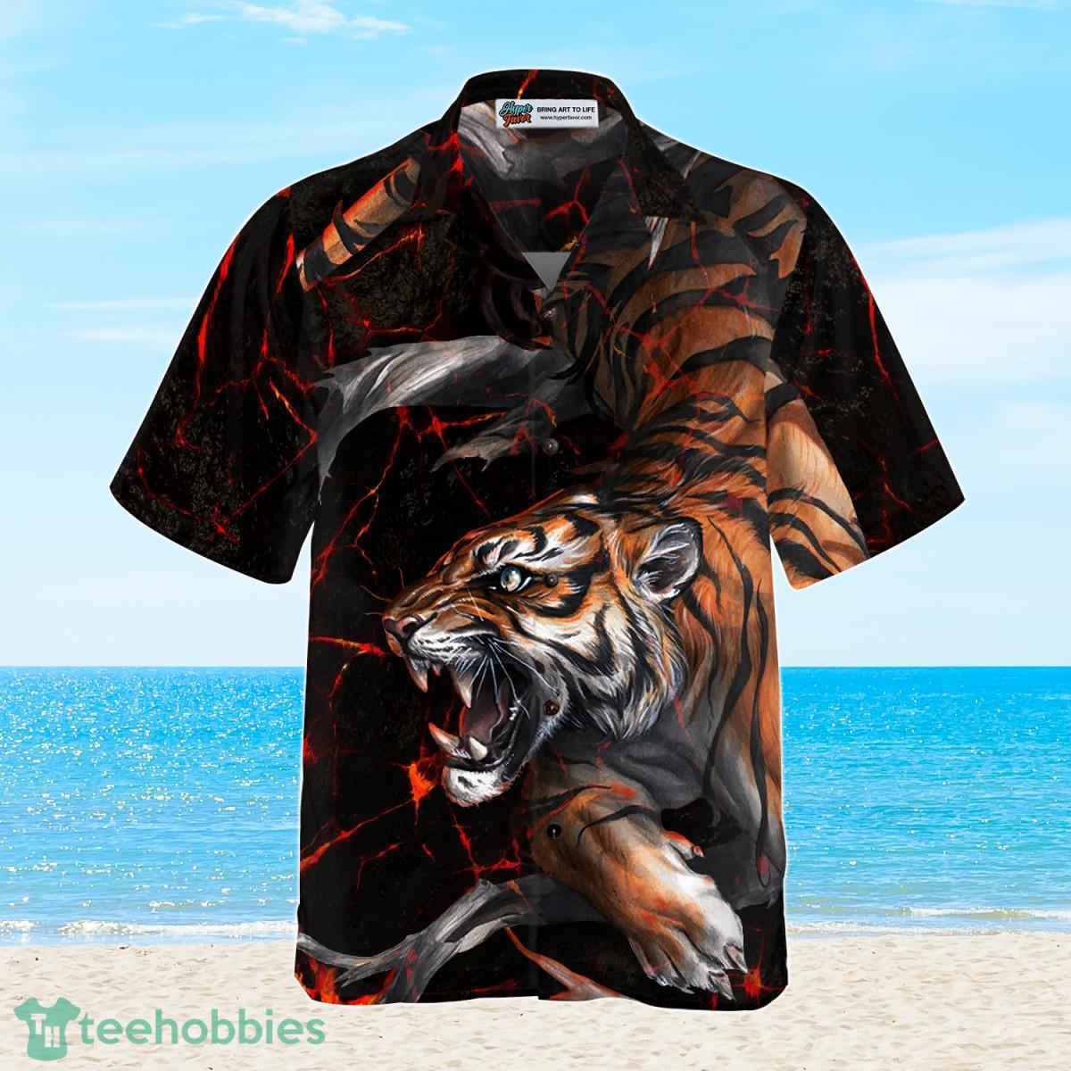 Tiger In The Dark Shirt Hawaiian Shirt Best Gift For Men And Women Product Photo 3 Tiger In The Dark Shirt Hawaiian Shirt Best Gift For Men And Women Product Photo 3