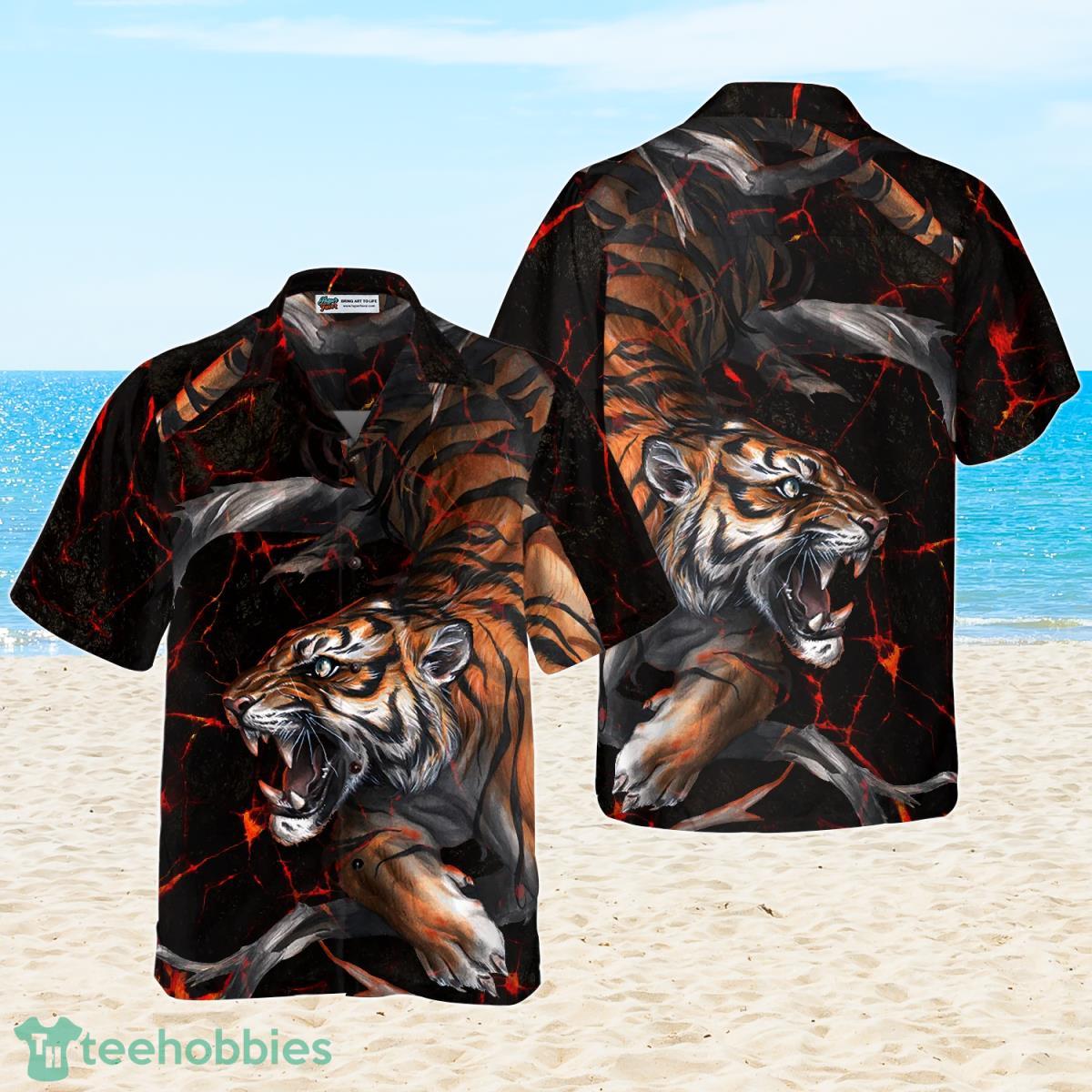 Tiger In The Dark Shirt Hawaiian Shirt Best Gift For Men And Women Product Photo 1 Tiger In The Dark Shirt Hawaiian Shirt Best Gift For Men And Women Product Photo 1