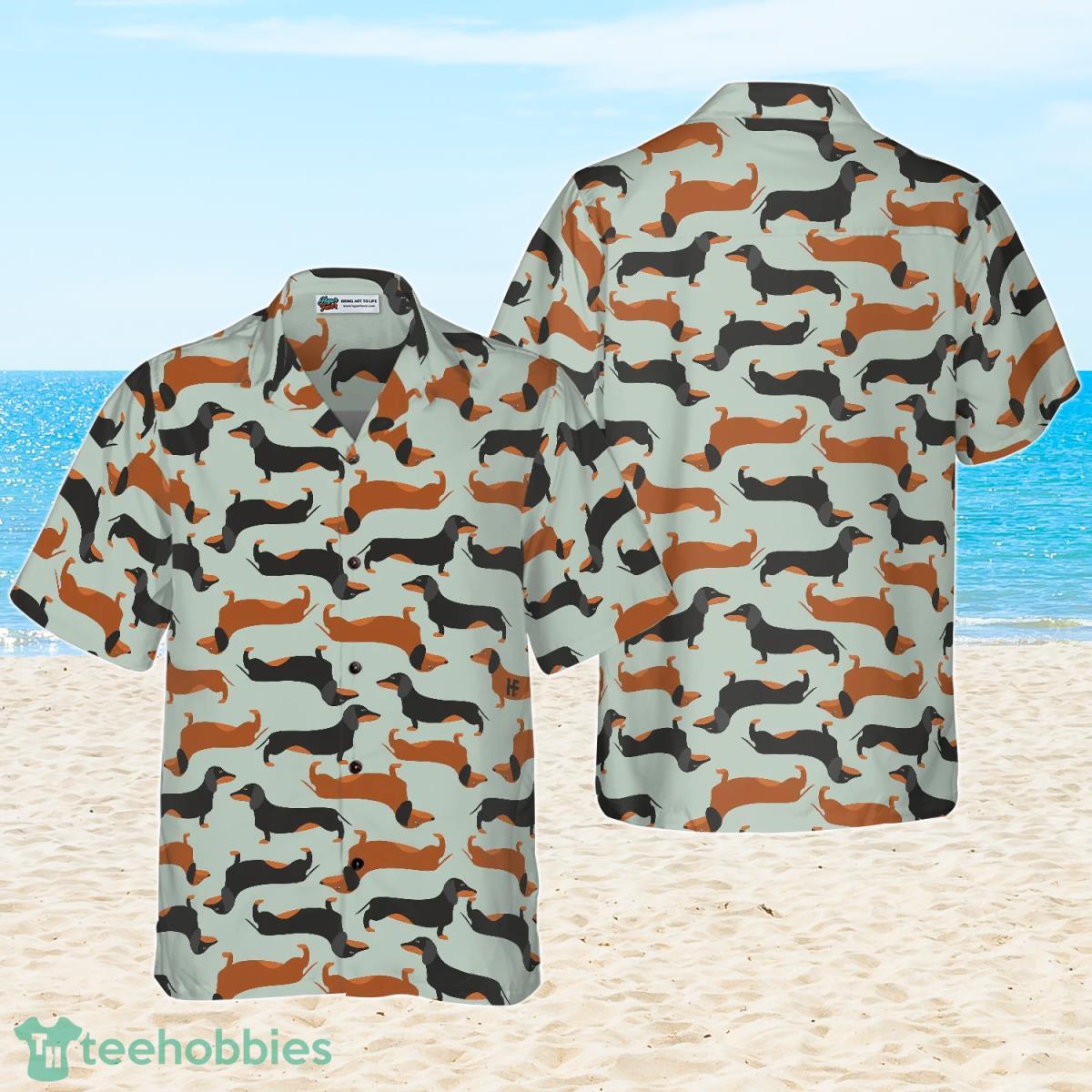Tiny Dachshund Cute Dog Pattern Hawaiian Shirt Best Gift For Men And Women Product Photo 1