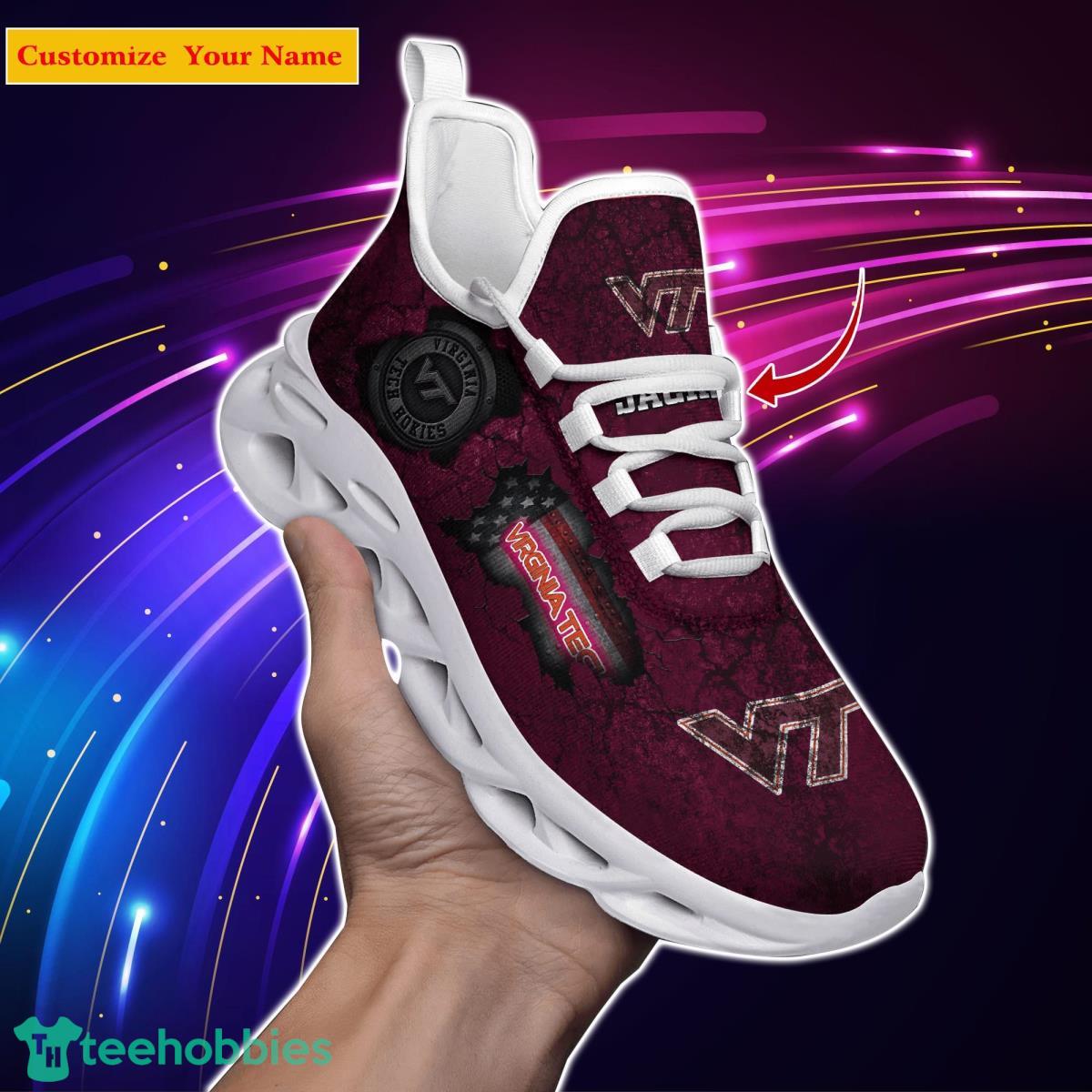 Virginia Tech Hokies NCAA1 Custom Name Max Soul Shoes Great Gift For Men Women Fans Product Photo 1