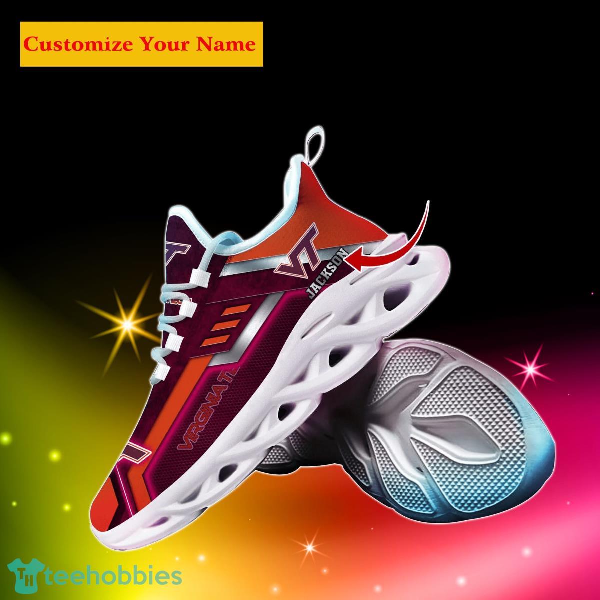 Virginia Tech Hokies NCAA1 Custom Name Max Soul Shoes Impressive Gift For Men Women Fans Product Photo 2