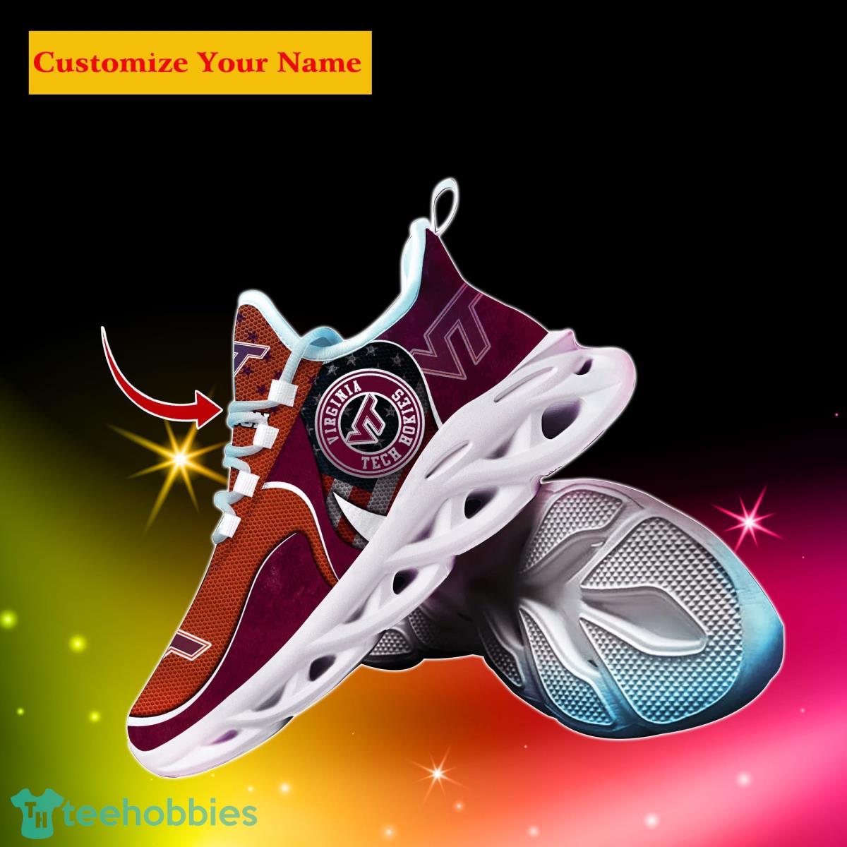 Virginia Tech Hokies NCAA1 Custom Name Max Soul Shoes Special Gift For Men Women Fans Product Photo 2