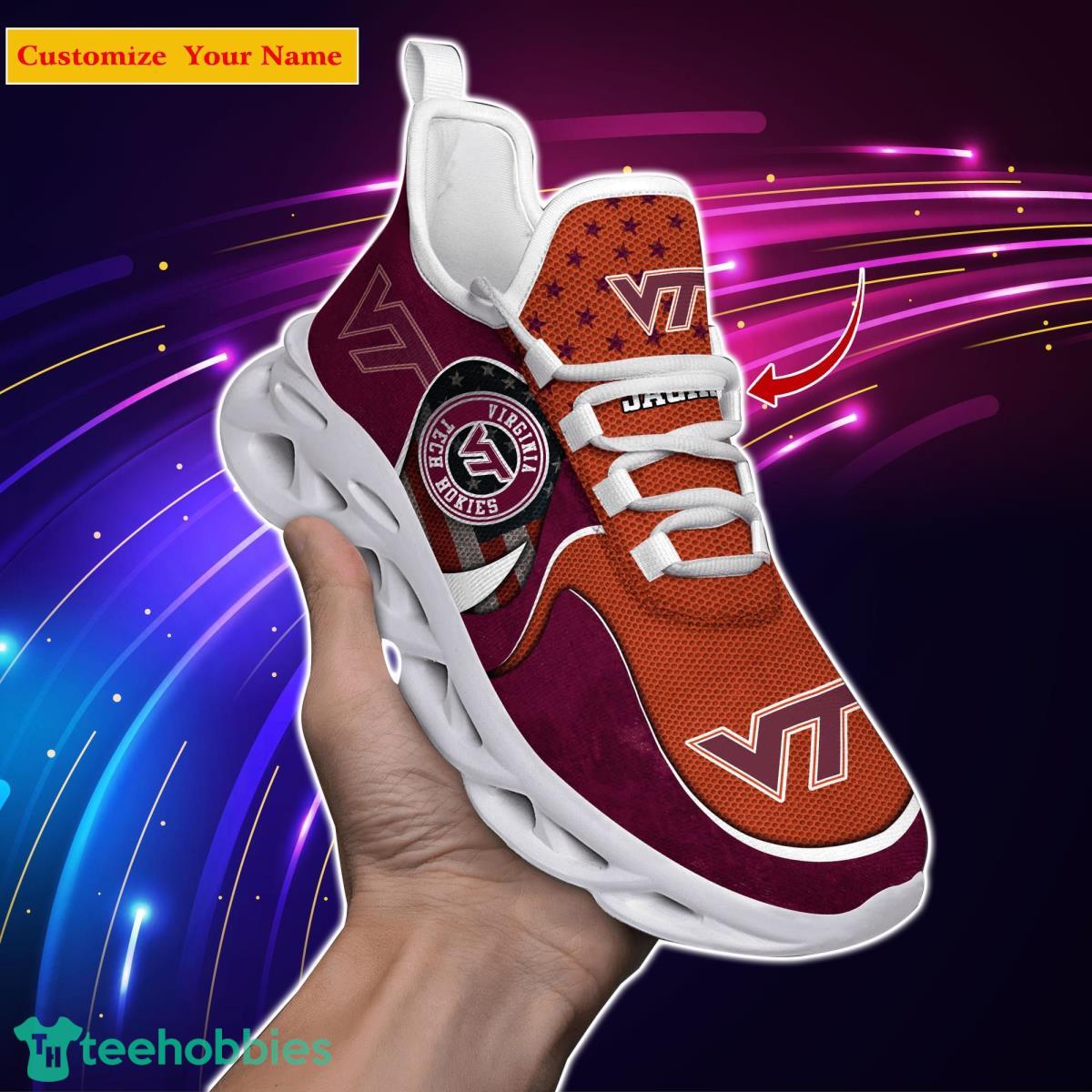 Virginia Tech Hokies NCAA1 Custom Name Max Soul Shoes Special Gift For Men Women Fans Product Photo 1