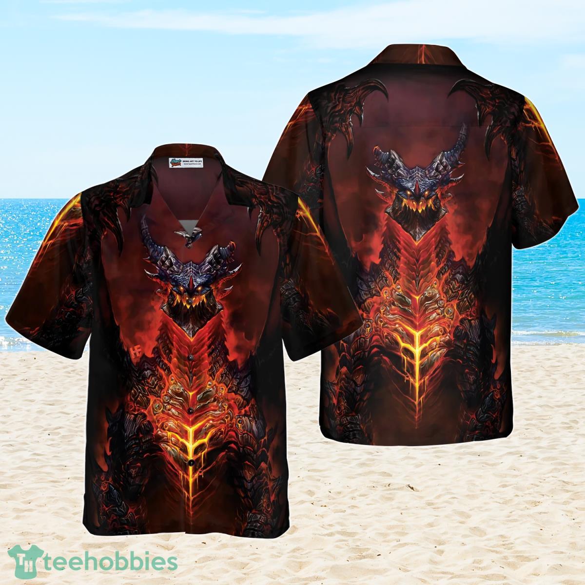 Volcanic Dragon Chest Hawaiian Shirt Best Gift For Men And Women Product Photo 1