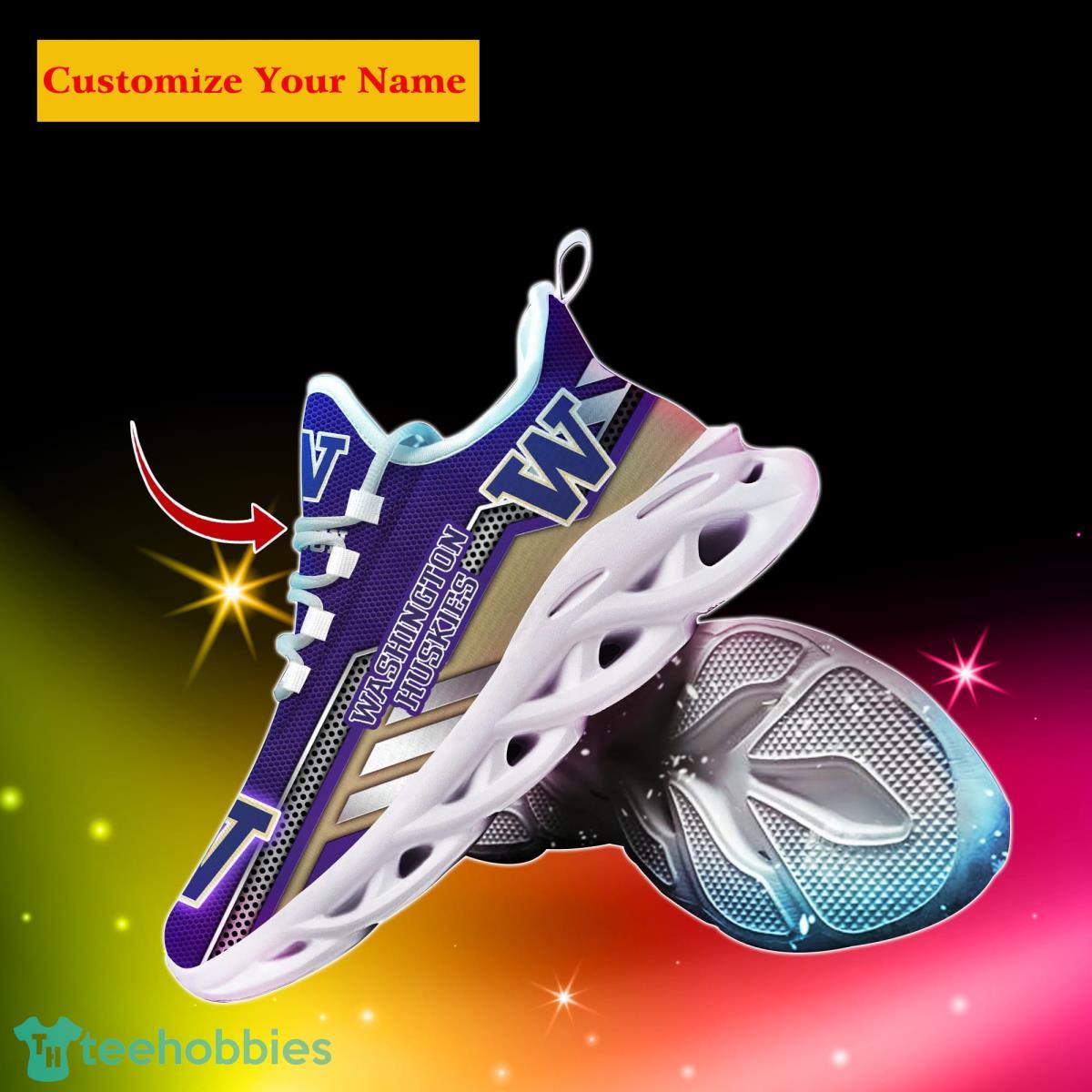 Washington Huskies NCAA1 Custom Name Max Soul Shoes Bet Gift For Men Women Fans Product Photo 2