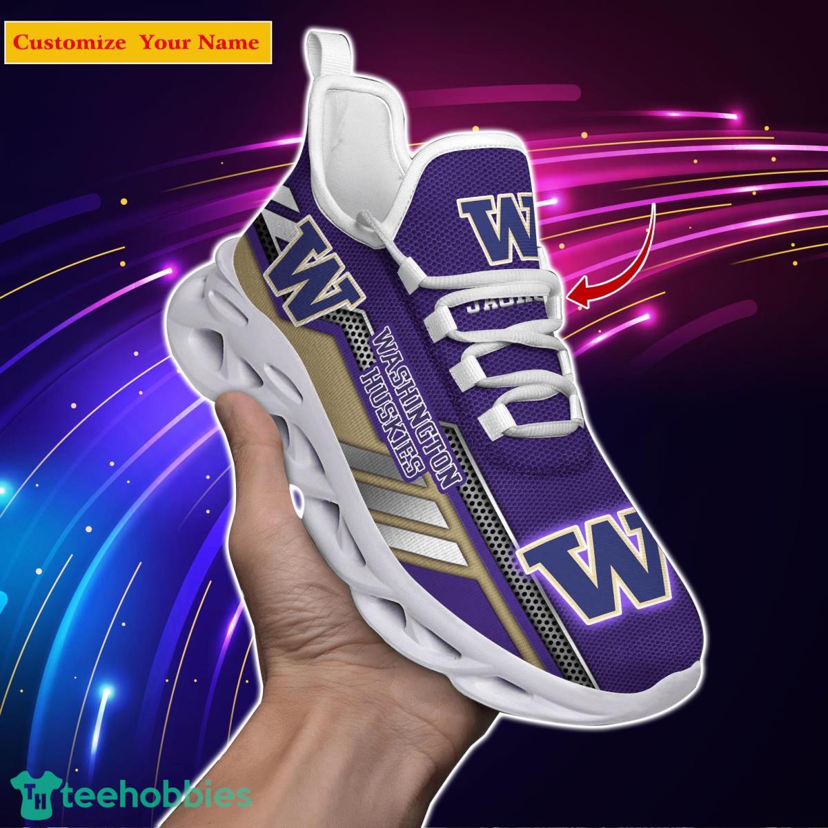 Washington Huskies NCAA1 Custom Name Max Soul Shoes Bet Gift For Men Women Fans Product Photo 1