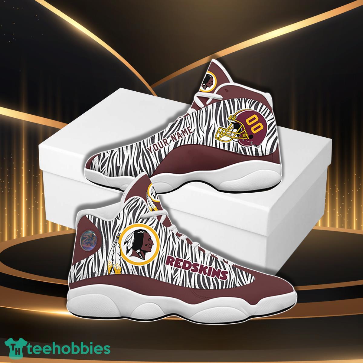 Washington Redskins Football Team Custom Name Air Jordan 13 Sneakers For Sport Fans Product Photo 1