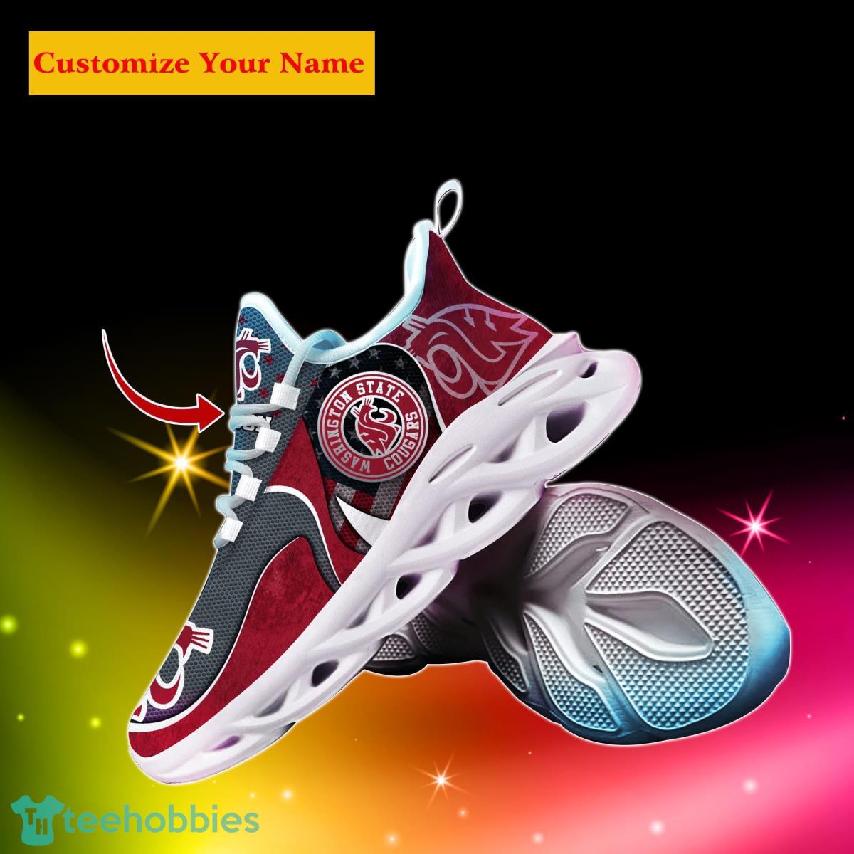 Washington State Cougars NCAA1 Custom Name Max Soul Shoes Special Gift For Men Women Fans Product Photo 2
