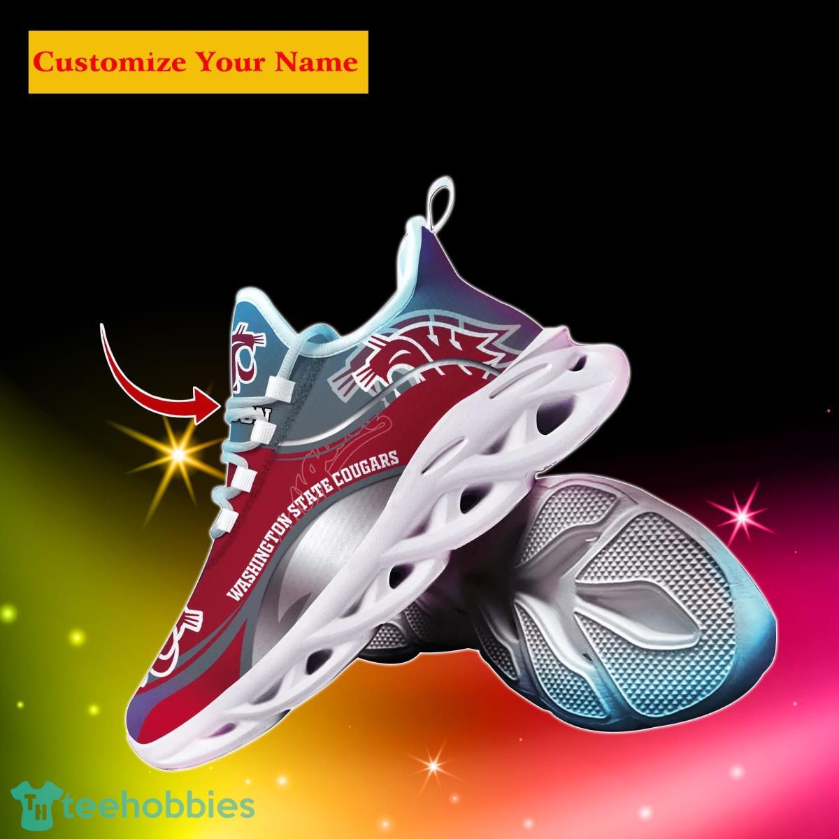Washington State Cougars NCAA1 Custom Name Max Soul Shoes Unique Gift For Men Women Fans Product Photo 2