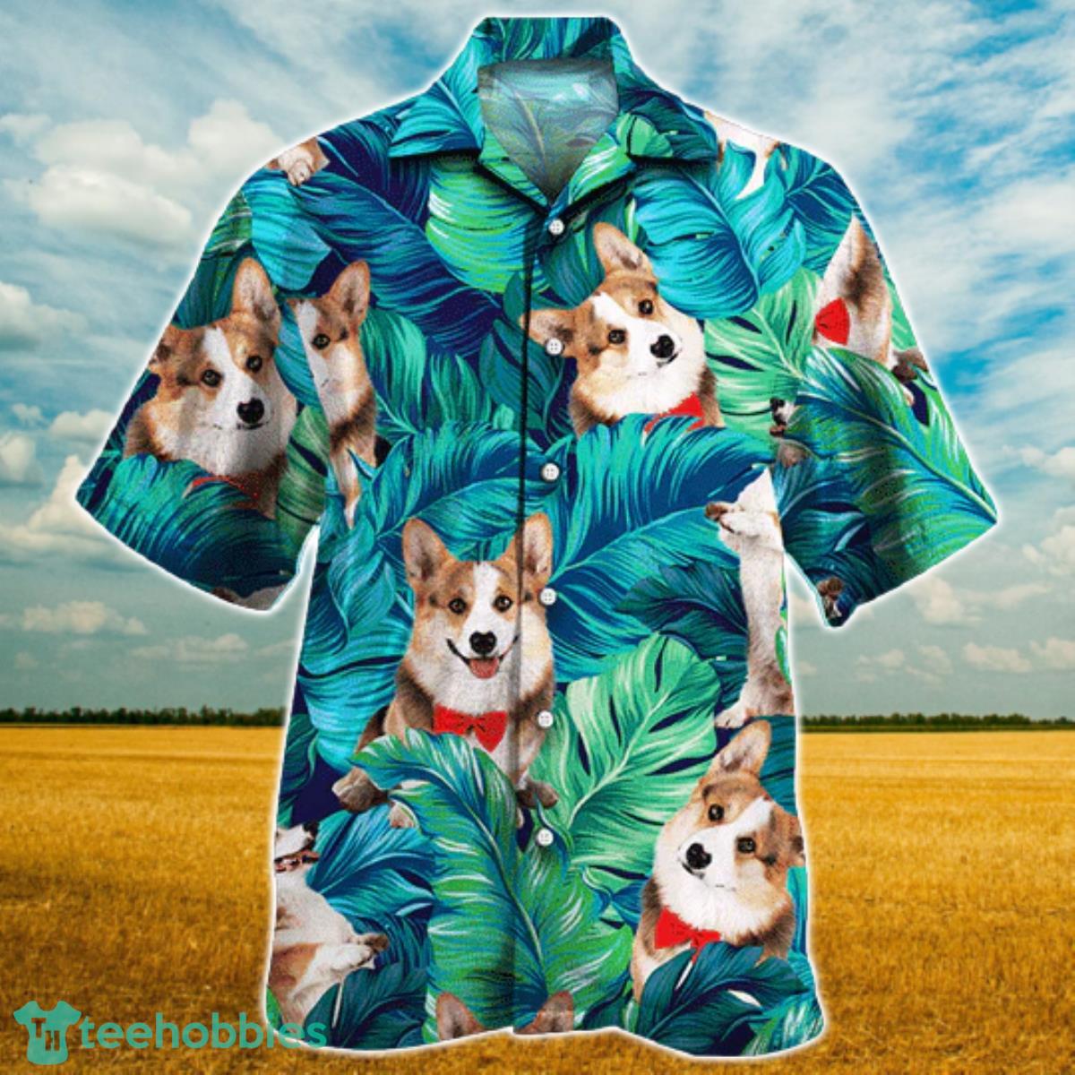 Welsh Corgi Dog Lovers Hawaiian Style For Summer All Printed 3D Hawaiian Shirt For Men Women Product Photo 1