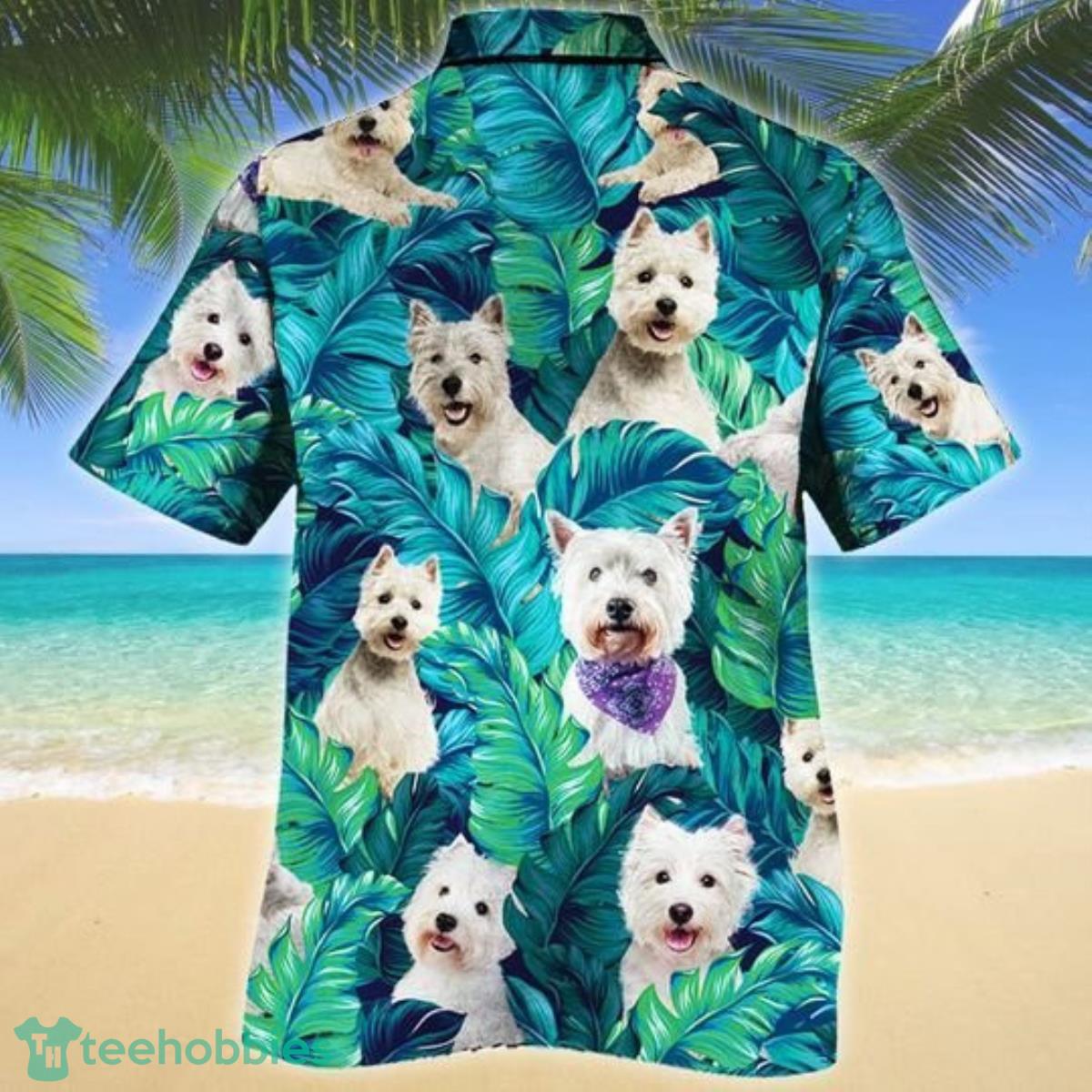 West Highland White Terrier Dog Lovers Hawaiian Style For Summer All Printed 3D Hawaiian Shirt For Men Women Product Photo 2