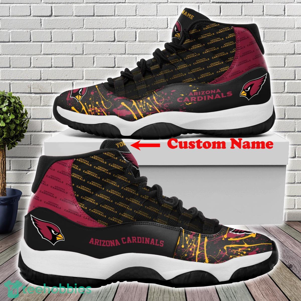 Arizona Cardinals Custom Name Air Jordan 11 Sneakers For Fans Product Photo 1