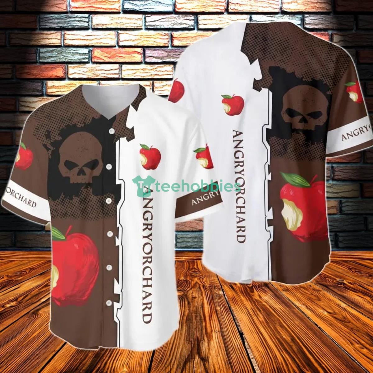 Black Skull Angry Orchard Baseball Jersey Product Photo 1