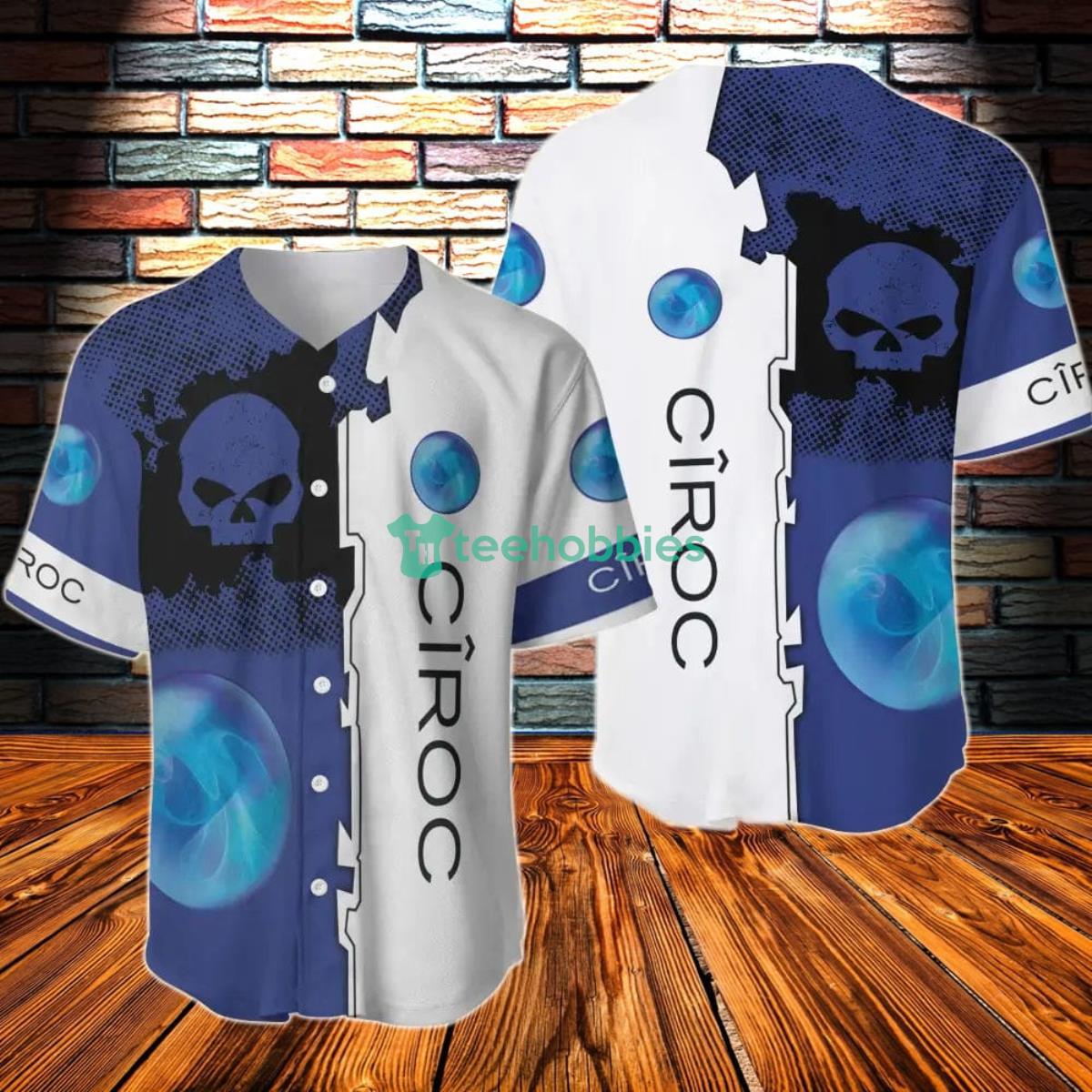 Black Skull Ciroc Vodka Baseball Jersey Product Photo 1