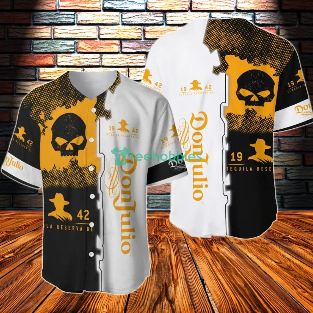 Black Skull Don Julio Baseball Jersey Product Photo 1