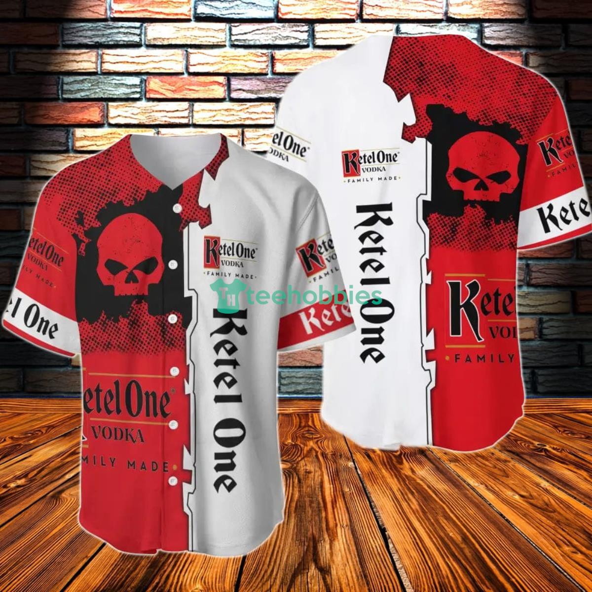 Black Skull Ketel One Baseball Jersey Product Photo 1