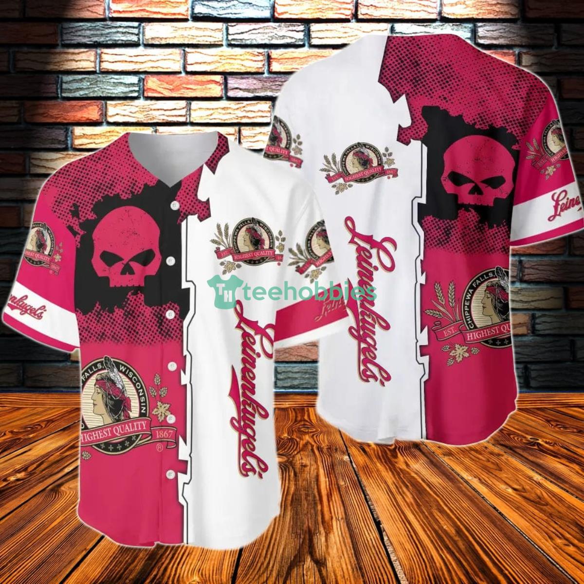 Black Skull Leinenkugel’s Baseball Jersey Product Photo 1