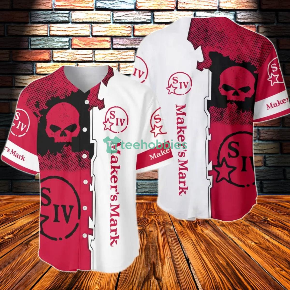 Black Skull Maker's Mark Baseball Jersey Product Photo 1