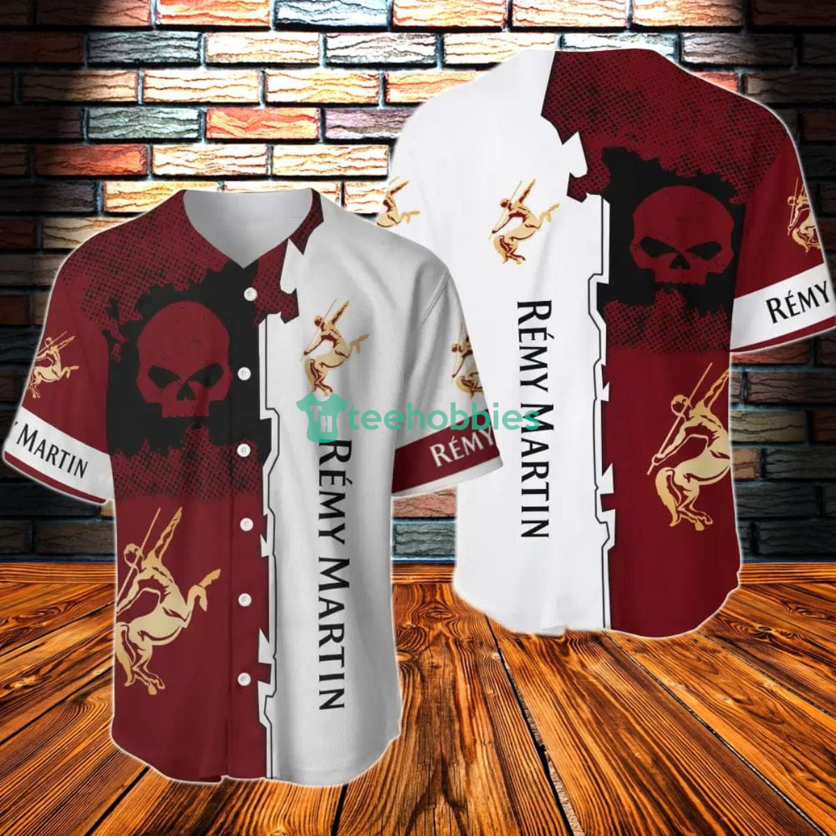 Black Skull Remy Martin Baseball Jersey Product Photo 1