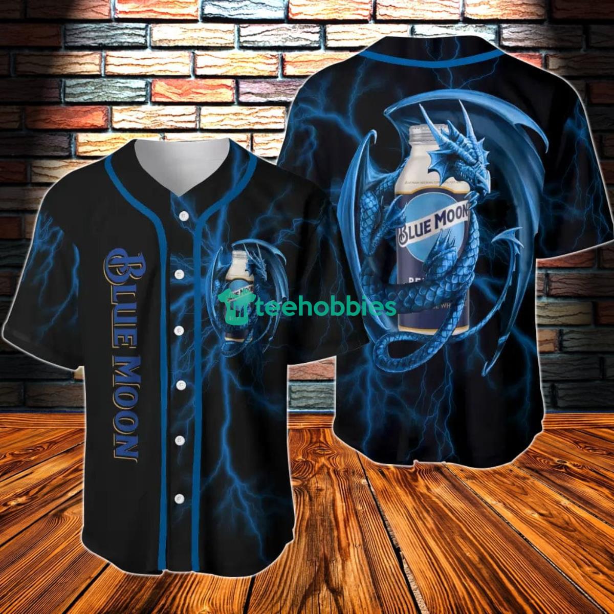 Blue Moon Dragon Thunder Baseball Jersey Product Photo 1