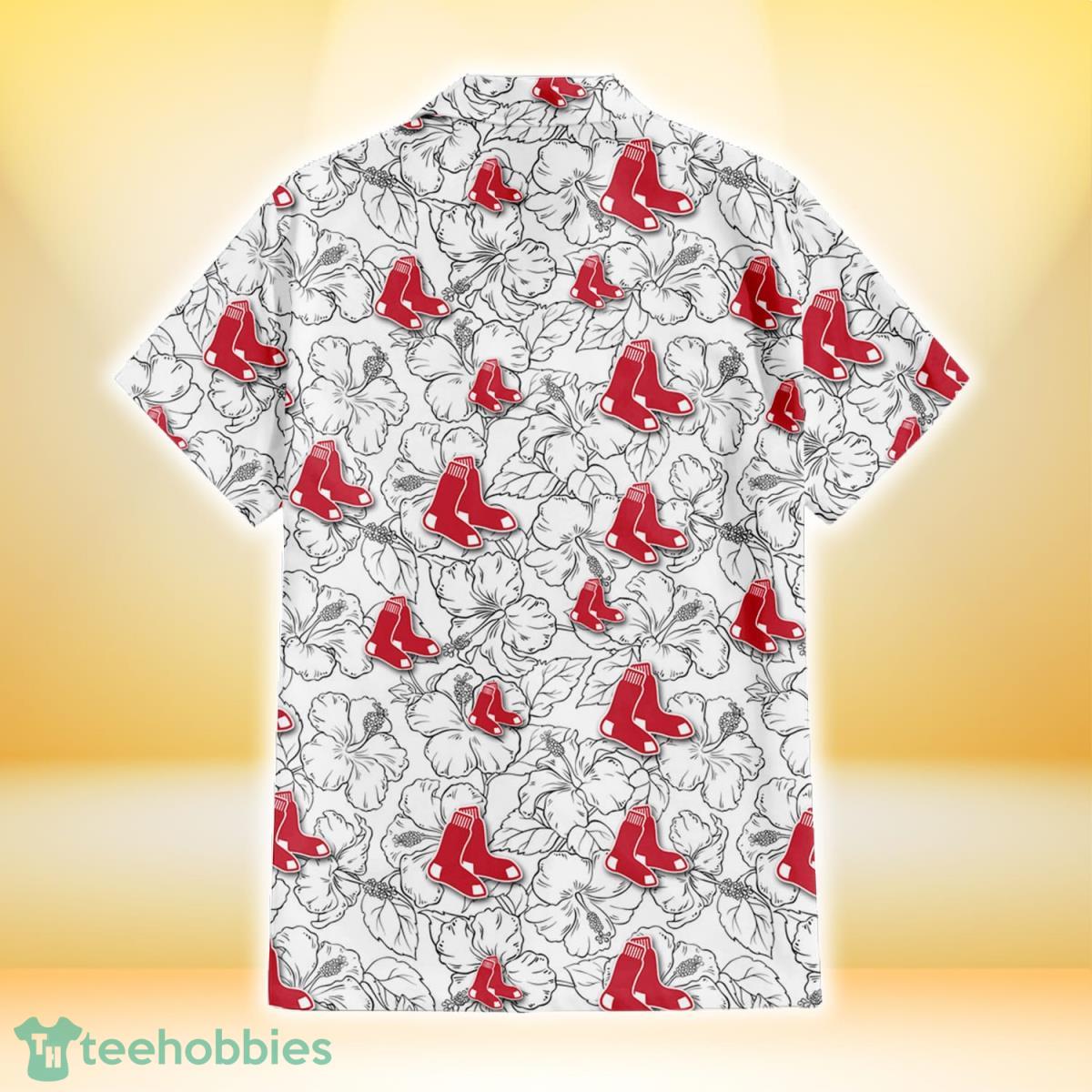 Boston Red Sox White Americana 3D Funny Hawaiian Shirt - Bring