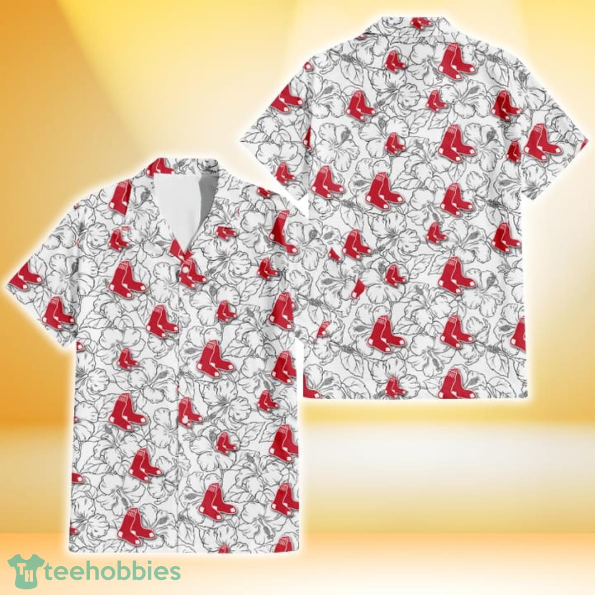 Boston Red Sox White Americana 3D Funny Hawaiian Shirt - Bring