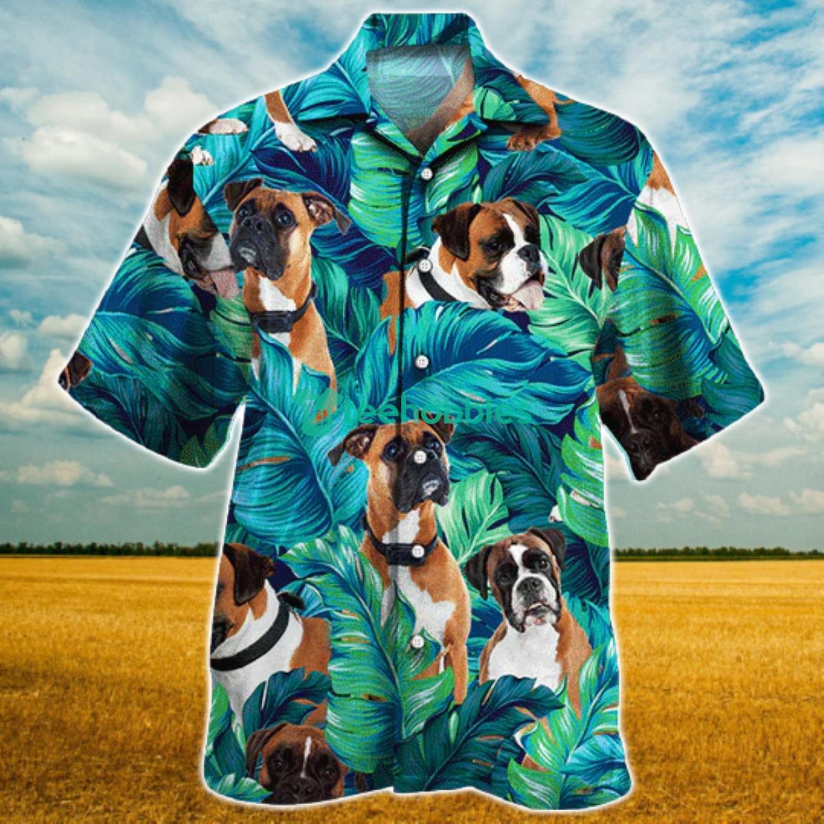 Boxer Dog Lovers Hawaiian Style For Summer All Printed 3D Hawaiian Shirt Product Photo 1