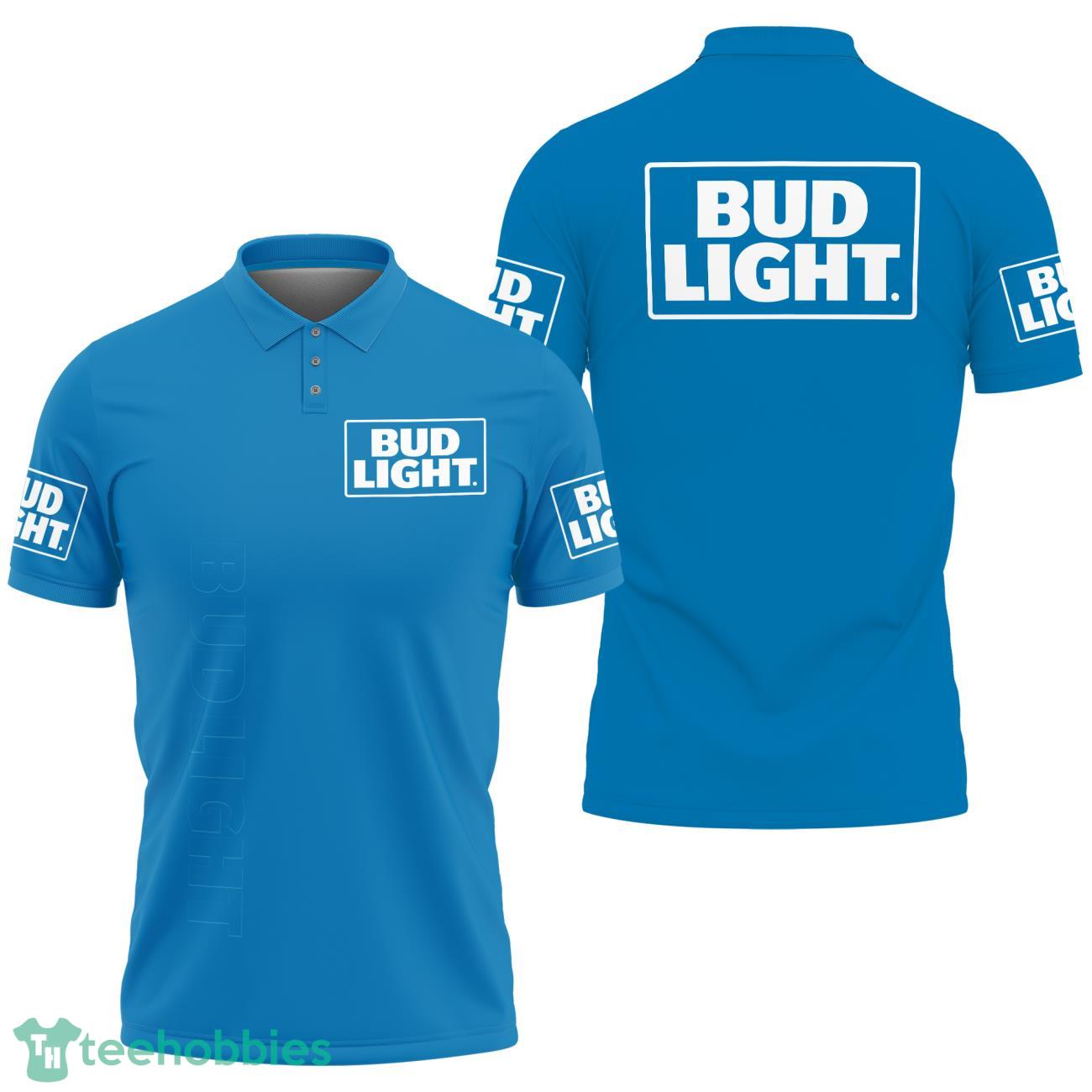 Bud Light Blue Unisex Polo Shirt 3D Shirt Product Photo 1