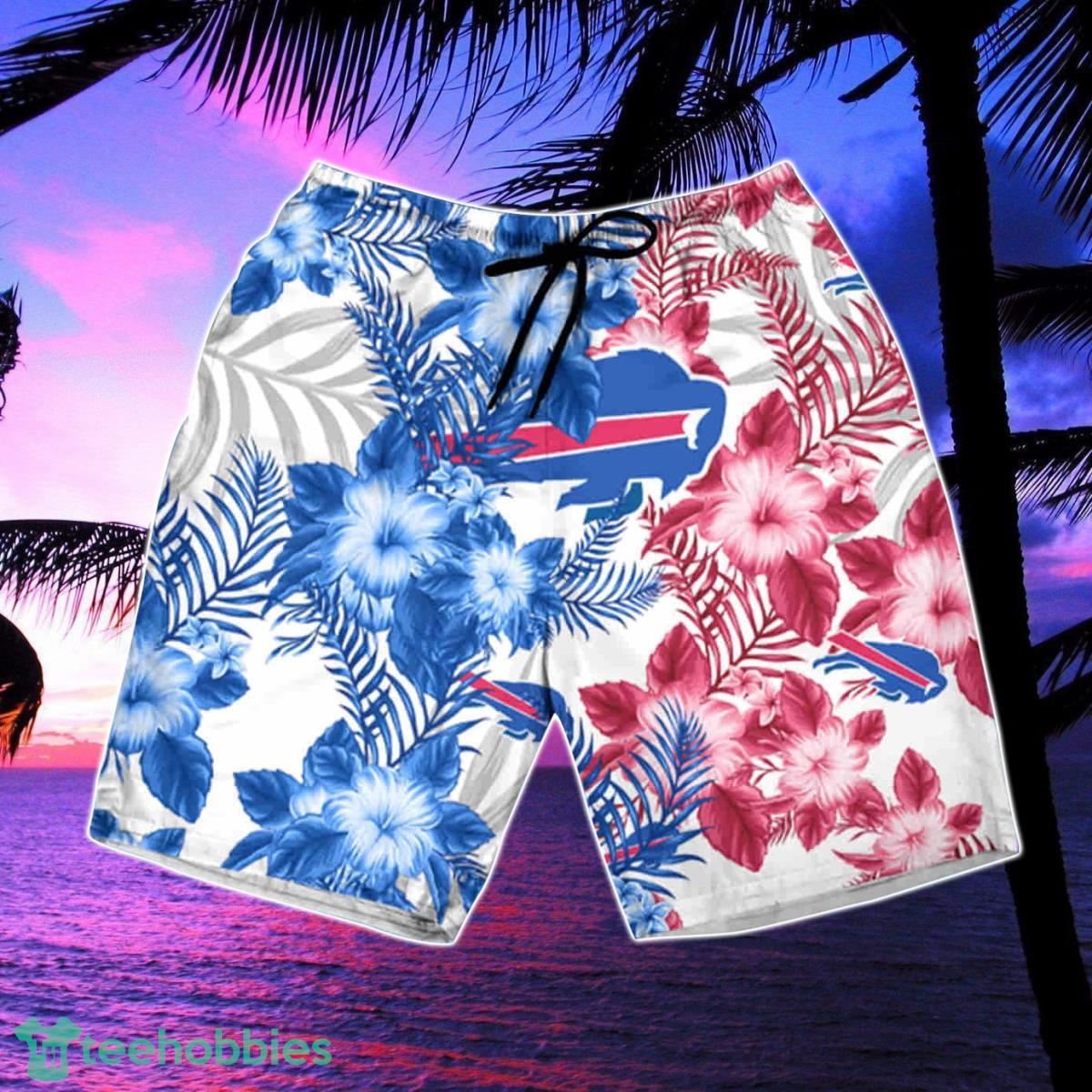 Buffalo Bills Tropical Flower Summer Beach Hawaiian Shirt And Short For Fans