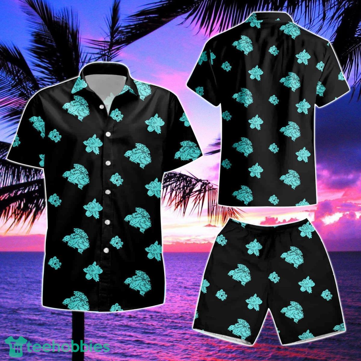 Bulbasaur Evolution Short Sleeves Summer Hawaiian Shirt And Short Product Photo 2