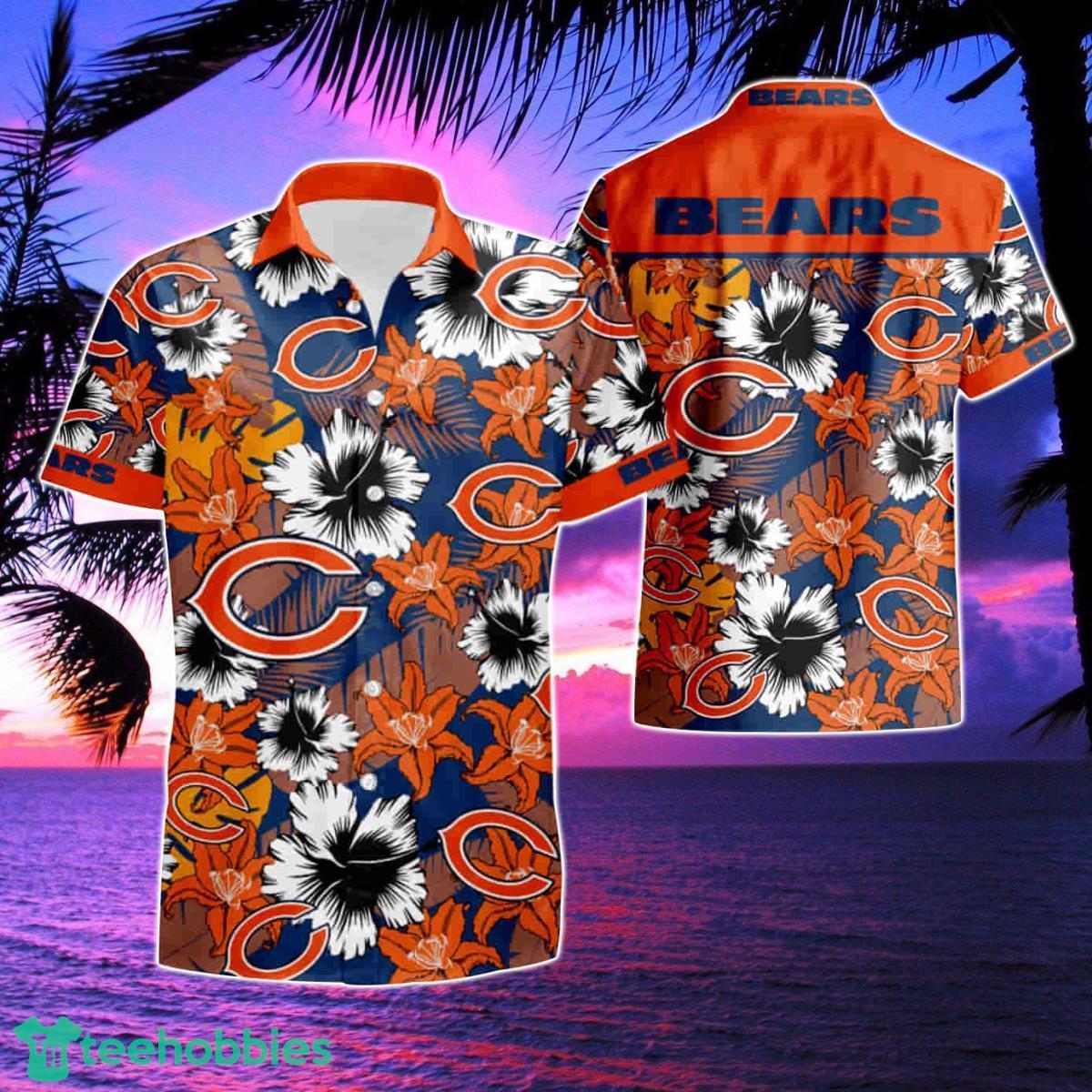 Chicago Bears Logo 3D Summer Hawaiian Shirt And Short Product Photo 1
