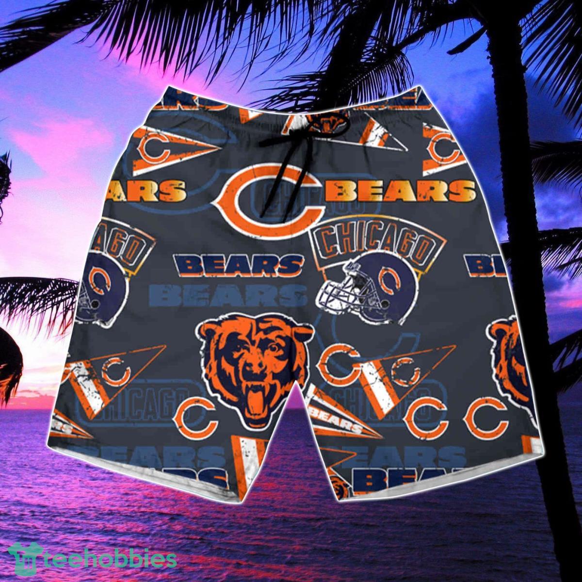 Chicago Bears Men's Casual Hawaiian Shirt Suit Summer Beach