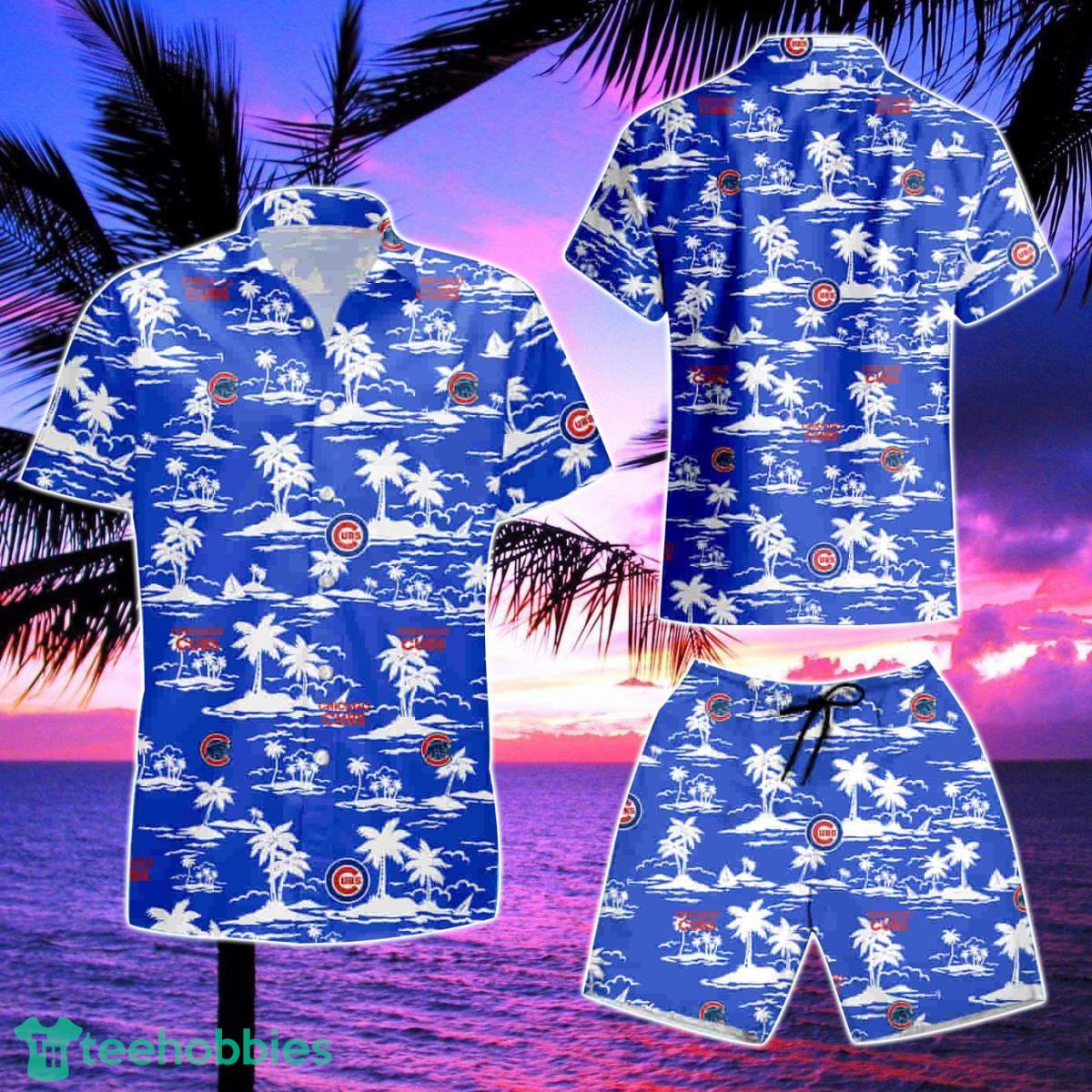 Chicago Cubs Baseball Summer Hawaiian Shirt And Short Product Photo 2