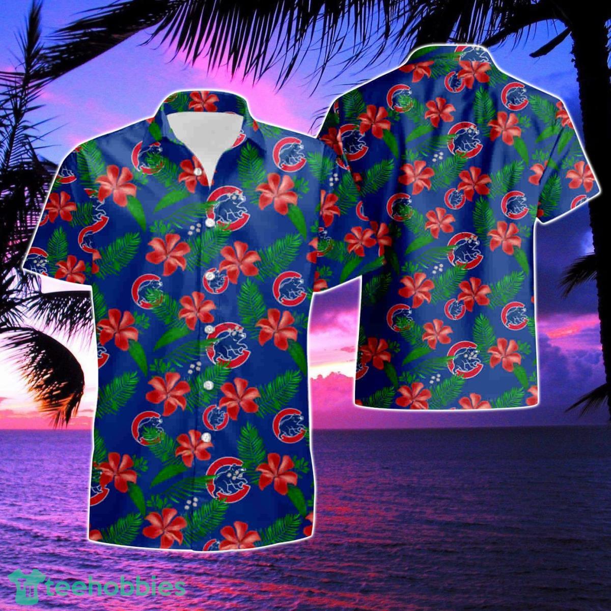 Chicago Cubs Tropical Flower Summer Beach Hawaiian Shirt And Short Product Photo 1