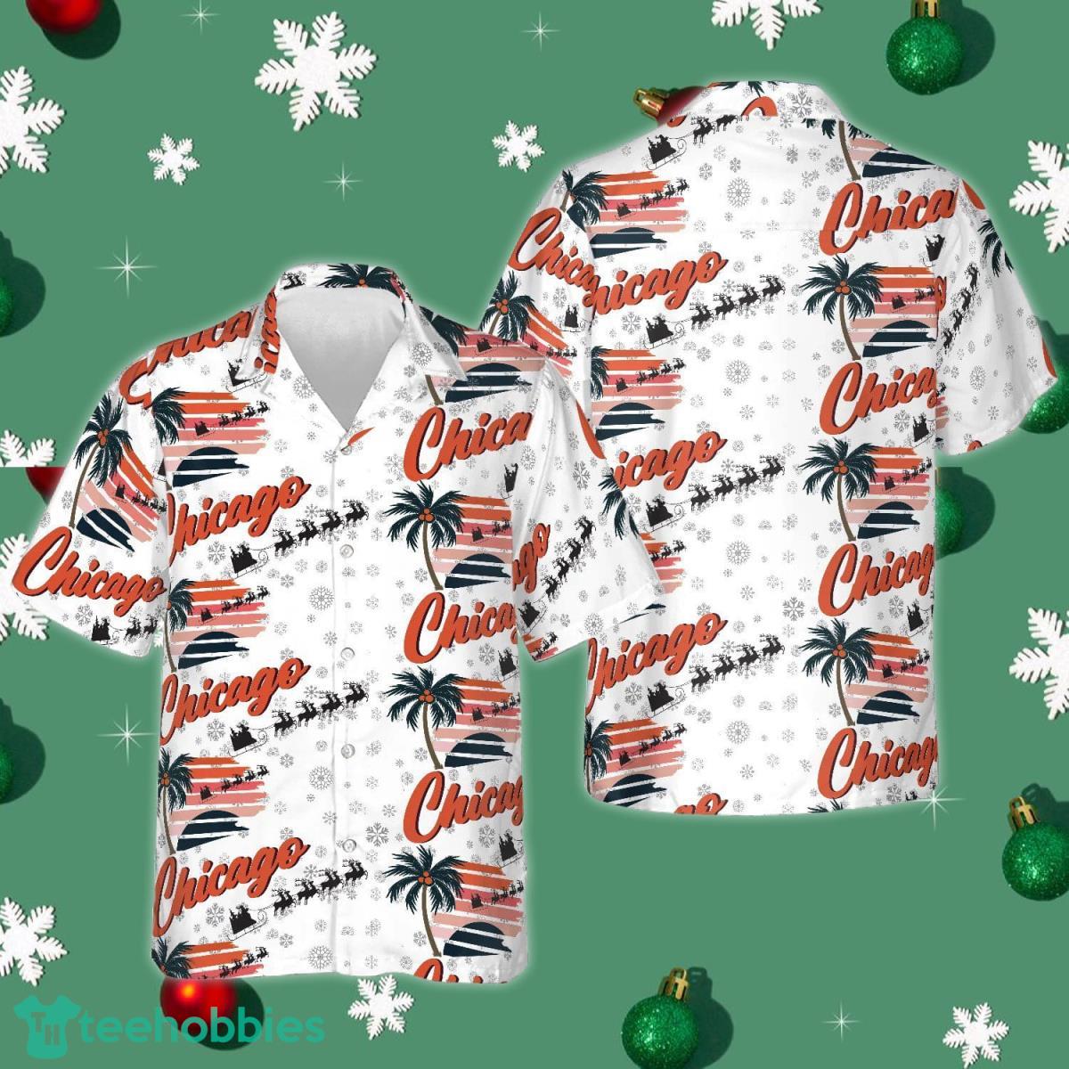 Chicago Winter Reindeer Christmas Hawaiian Shirt Chicago Themed Gifts For Him Product Photo 1