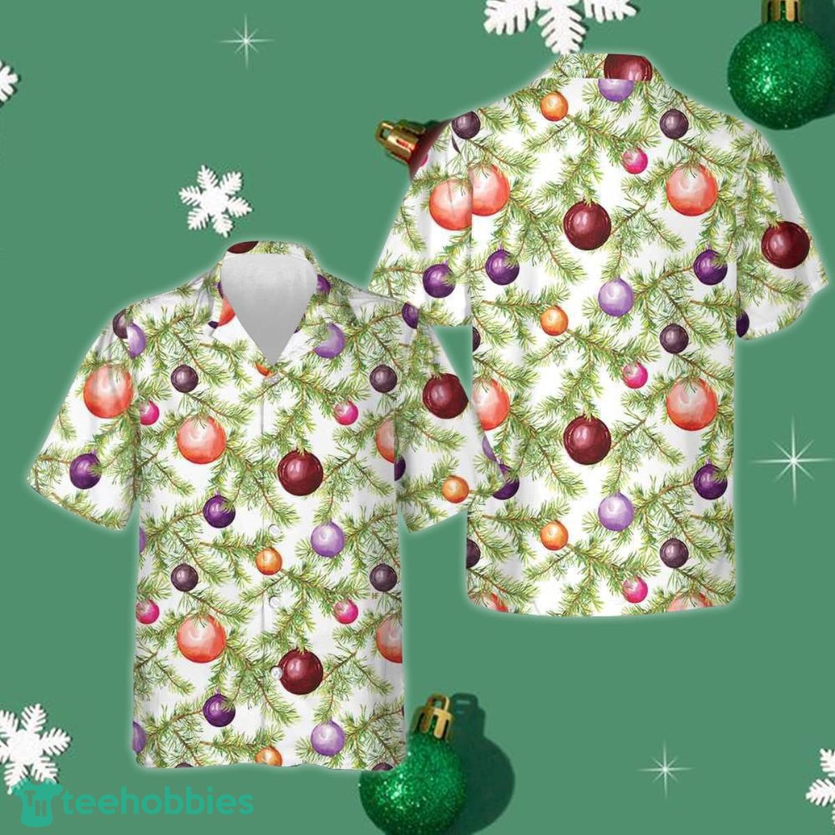 Christmas Baubles And Fir Tree Twigs Hawaiian Shirt Funny Christmas Shirt Gift Ideas Product Photo 1