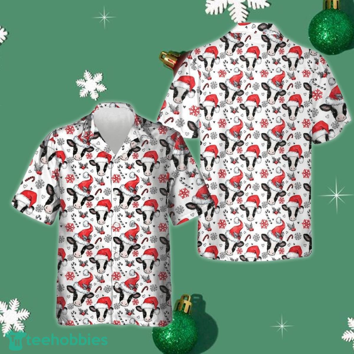Christmas Cow Hawaiian Shirt Cow Lovers Funny Shirt Best Gifts For Xmas Product Photo 1
