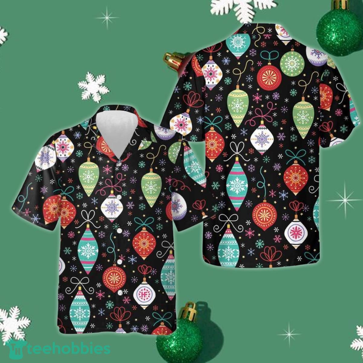 Christmas Ornament Pattern Hawaiian Shirt Merry Christmas Shirt Gifts For Male Product Photo 1
